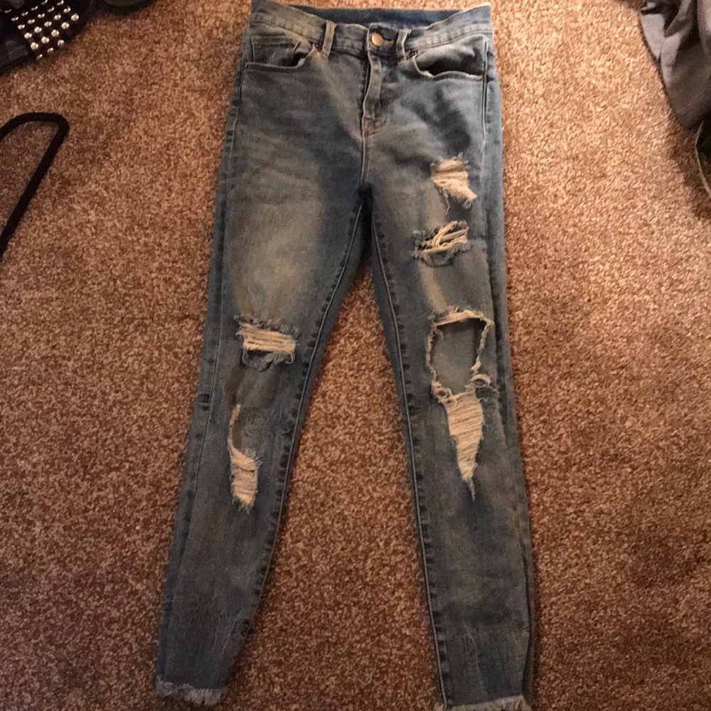 Skinny high waisted jeans